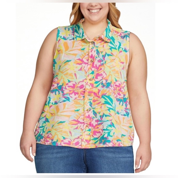 TT Soft lightweight Sleeveless Henley Button down Shirt Size XXL (20) - Picture 1 of 13